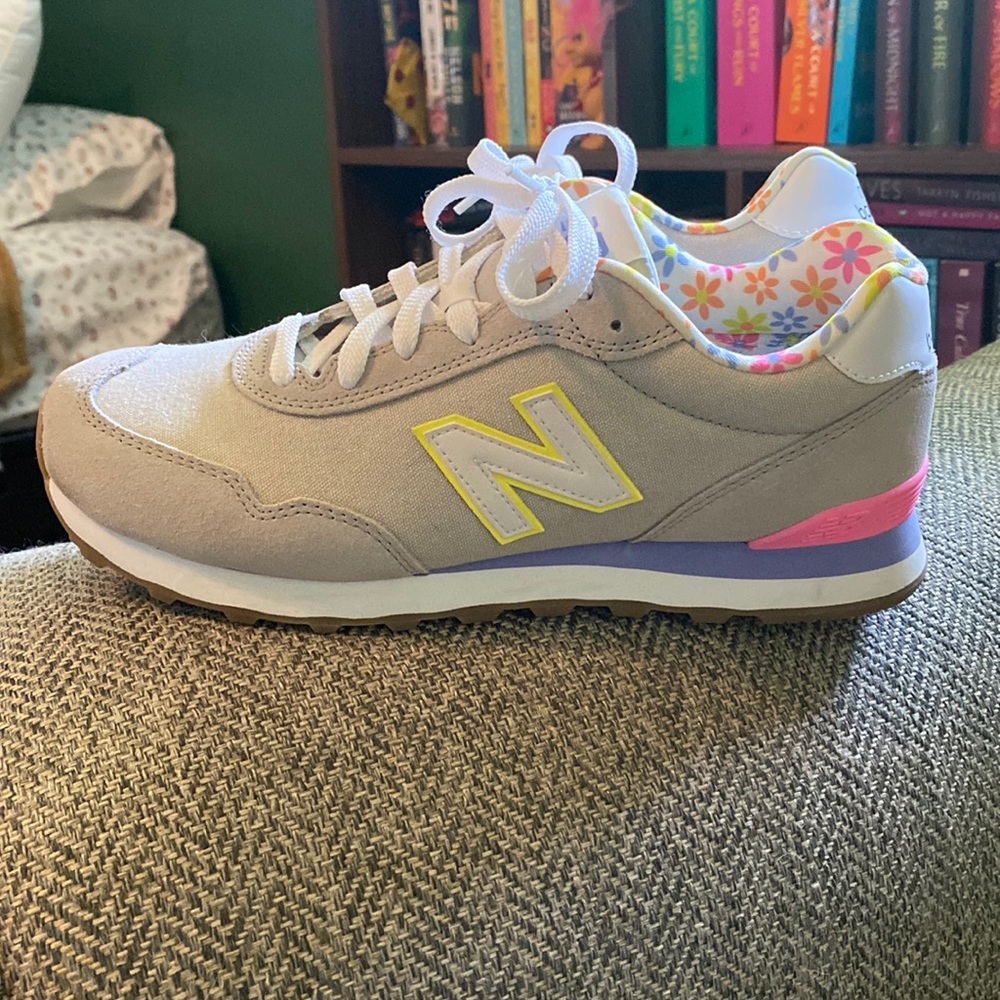 New Balance Beige and Pink Sneakers